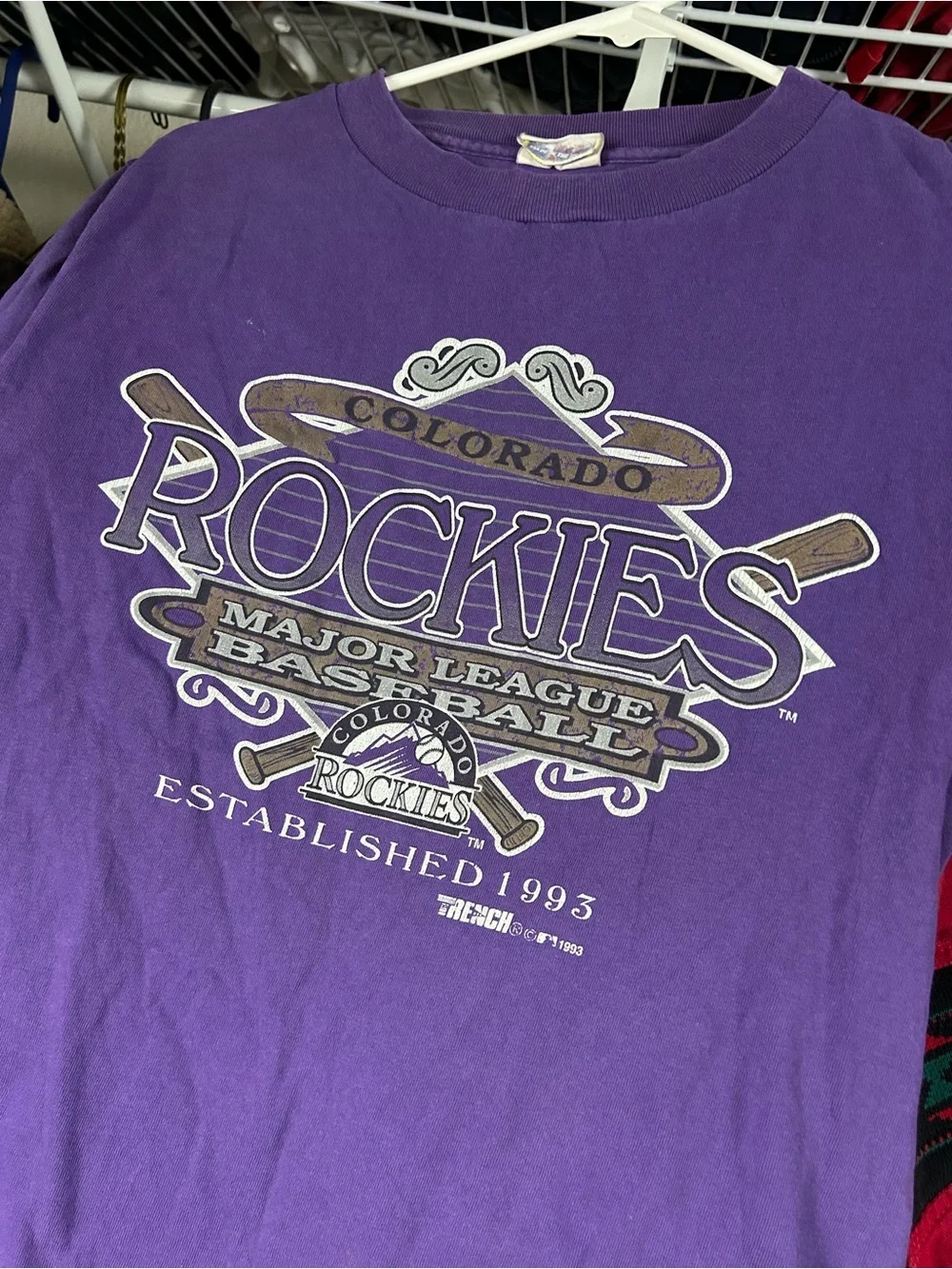 90s Purple Colorado Rockies Short-Sleeve Tee